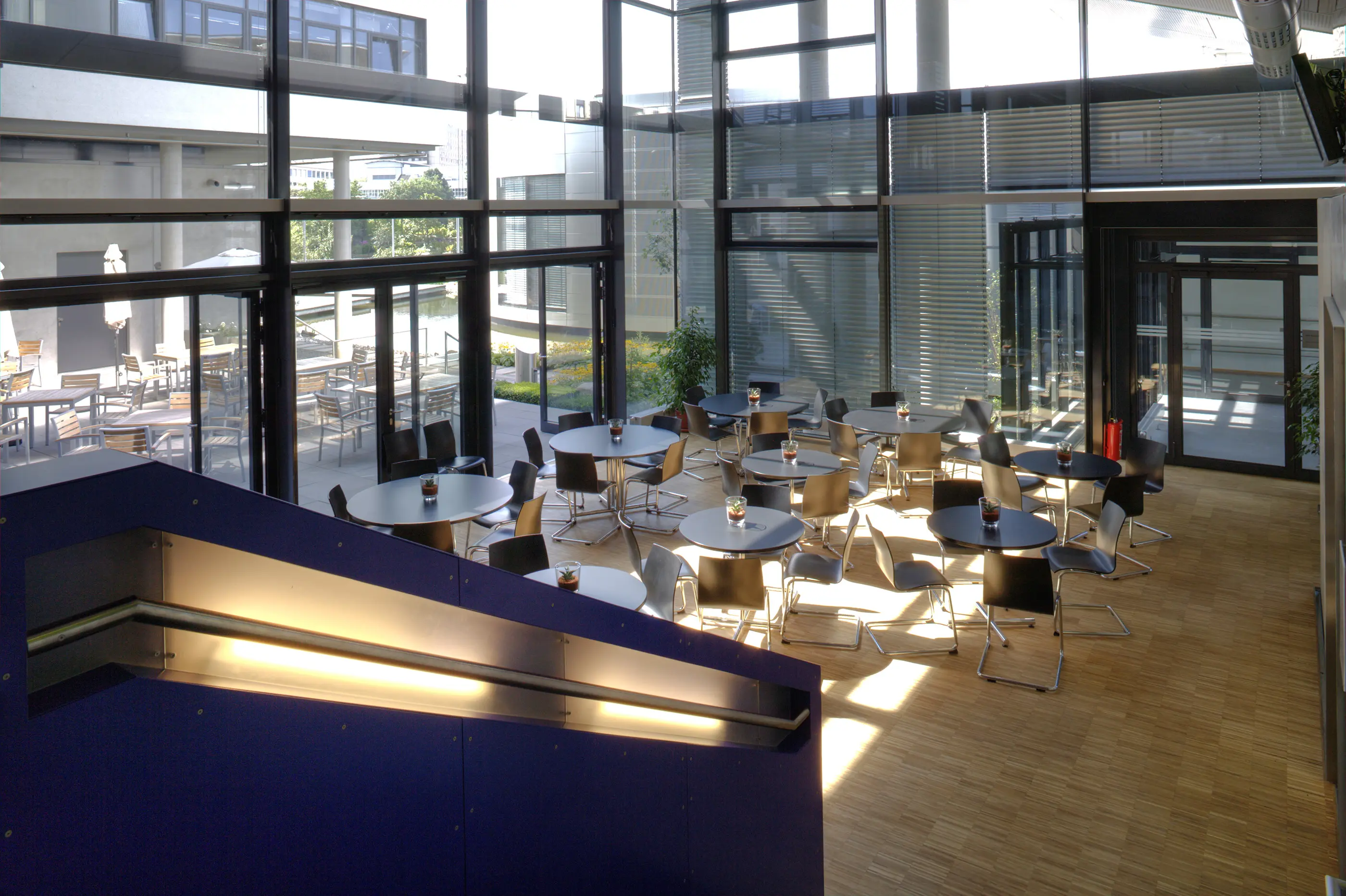 View of the cafeteria at the Max Planck Institute for Human Cognitive & Brain Sciences in Leipzig.